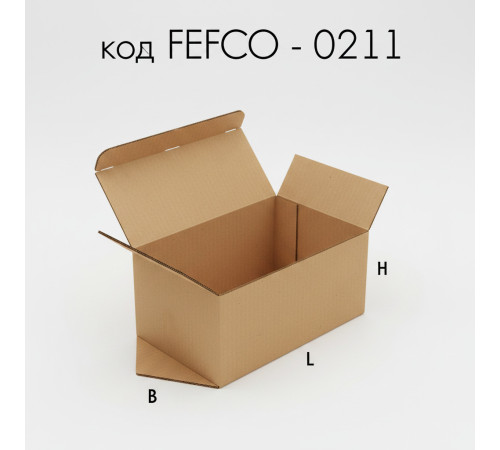 Fefco 211 - Короб трехклапанный с откидными крышкой и дном 13 х 22 х 25 см