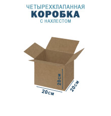 Fefco 202 - Четырехклапанный короб с нахлестом 20х20х20 см