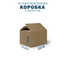 Fefco 202 - Четырехклапанный короб с нахлестом 22х17,5х15 см