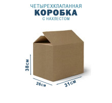 Fefco 202 - Четырехклапанный короб с нахлестом 31х26х38 см 