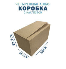 Fefco 202 - Четырехклапанный короб с нахлестом 38х25,3х23,7 см 