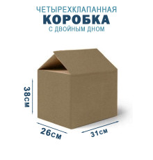 Fefco 203 - Четырехклапанный короб c двойным дном 31х26х38 см 
