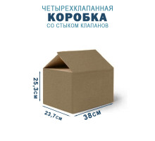 Fefco 204 - Четырехклапанный короб cо стыком клапанов 38х25,3х23,7 см 