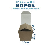 Fefco 211 - Короб трехклапанный с откидными крышкой и дном 20х20х20 см