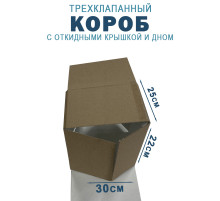 Fefco 211 - Короб трехклапанный с откидными крышкой и дном 30х22х25 см