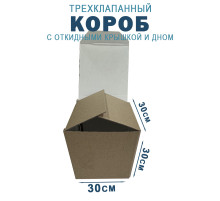 Fefco 211 - Короб трехклапанный с откидными крышкой и дном 30х30х30 см