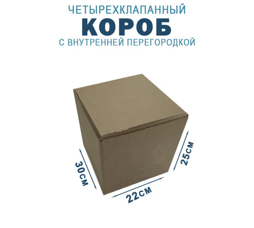 Fefco 228 - Коробка четырехклапанная с внутренней перегородкой 30х22х25 см