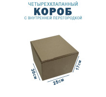 Fefco 228 - Коробка четырехклапанная с внутренней перегородкой 30х25х17 см