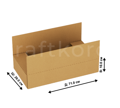Fefco 401 - Оберточный короб со стыкующимися внешними клапанами71x26x10