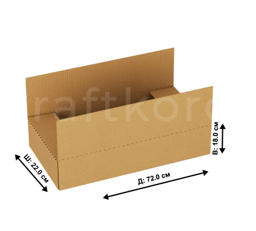 Fefco 401 - Оберточный короб со стыкующимися внешними клапанами72x22x18