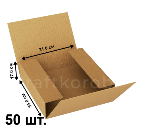 Fefco 402 - Оберточный короб со стыкующимися  клапанами 33x21x17