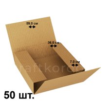 Fefco 402 - Оберточный короб со стыкующимися  клапанами 59x36x7