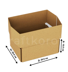 Fefco 411 - Оберточный короб с 5 клапанами на концах c боковой загрузкой 28x20x10 см