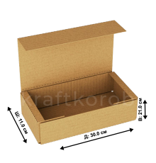 Fefco 413 - Оберточный короб с откидной крышкой 30x11x21 см