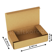 Fefco 420 - Оберточный короб с откидной крышкой и загибающимися краями 40x26x12 см