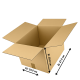 <p>Четырехклапанная картонная коробка FEFCO 201 (27x24x29 см) с внешними стыкующимися клапанами</p>