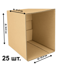 Fefco 200 - Коробка четырехклапанная 34x22x31 см - 25 шт.