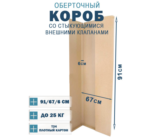 Fefco 401 - Оберточный короб со стыкующимися внешними клапанами 30х20х20 см Fefco 401 - Оберточный короб со стыкующимися внешними клапанами 30х20х20 см