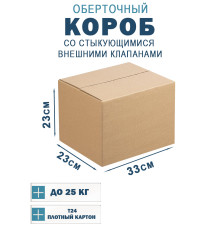 Fefco 401 - Оберточный короб со стыкующимися внешними клапанами 33х23х23 см