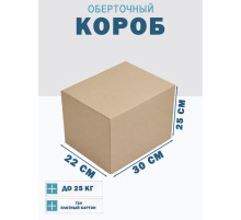 Fefco 4102 - Оберточный короб с откидной внутренней крышкой и боковой загрузкой 30х22х25 см