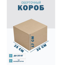 Fefco 4102 - Оберточный короб с откидной внутренней крышкой и боковой загрузкой 30х25х17 см