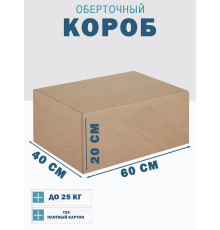 Fefco 4102 - Оберточный короб с откидной внутренней крышкой и боковой загрузкой 60х40х20 см