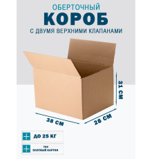 Fefco 4121 - Оберточный короб с накидной крышкой 38х28х31 см