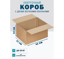 Fefco 4121 - Оберточный короб с накидной крышкой 42х21х18 см