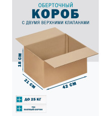 Fefco 4121 - Оберточный короб с накидной крышкой 42х21х18 см