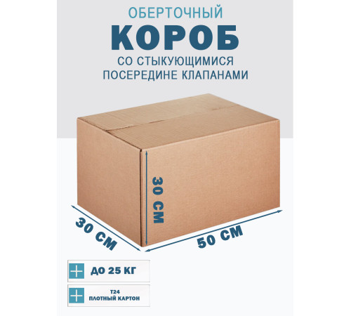 Fefco 415 - Оберточный короб со стыкующимися посередине клапанами 50х30х30 см Fefco 415 - Оберточный короб со стыкующимися посередине клапанами 50х30х30 см