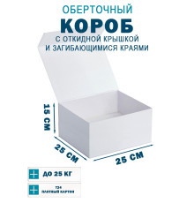 Fefco 420 - Оберточный короб с откидной крышкой и загибающимися краями 25х25х15 см