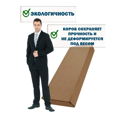 Fefco 4411 - Оберточный короб с откидной внутренней крышкой и усиленными бортами 91х67х6 см