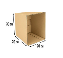 Fefco 200 - Коробка четырехклапанная с открытым верхом 30х20х20 см