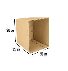 Fefco 200 - Коробка четырехклапанная с открытым верхом 30х20х20 см