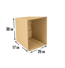 Fefco 200 - Коробка четырехклапанная с открытым верхом 30х25х17 см