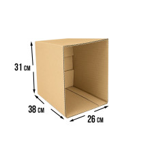 Fefco 200 - Коробка четырехклапанная с открытым верхом 31х26х38 см