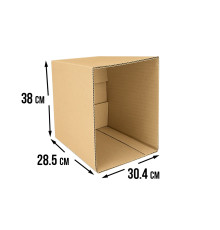 Fefco 200 - Коробка четырехклапанная с открытым верхом 38х30,4х28,5 см