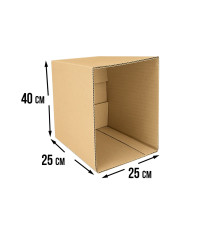 Fefco 200 - Коробка четырехклапанная с открытым верхом 40х25х25 см