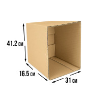 Fefco 200 - Коробка четырехклапанная с открытым верхом 41,2х31х16,5 см
