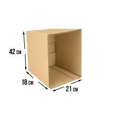 Fefco 200 - Коробка четырехклапанная с открытым верхом 42х21х18 см