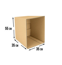 Fefco 200 - Коробка четырехклапанная с открытым верхом 55х35х35 см