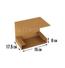 Fefco 400 - Оберточный короб с дном и оборотом по кругу 15х17.5х6 см