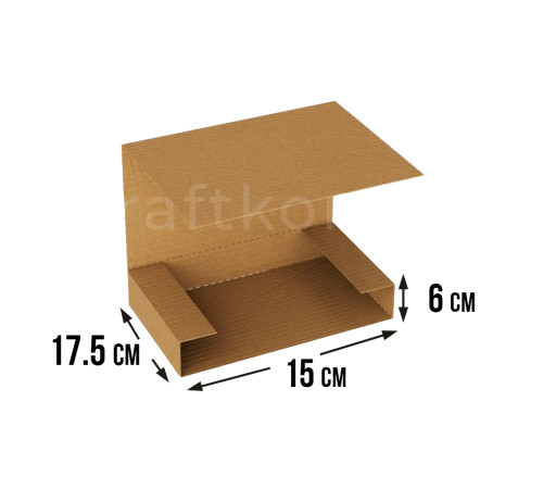 Fefco 400 - Оберточный короб с дном и оборотом по кругу 15х17.5х6 см