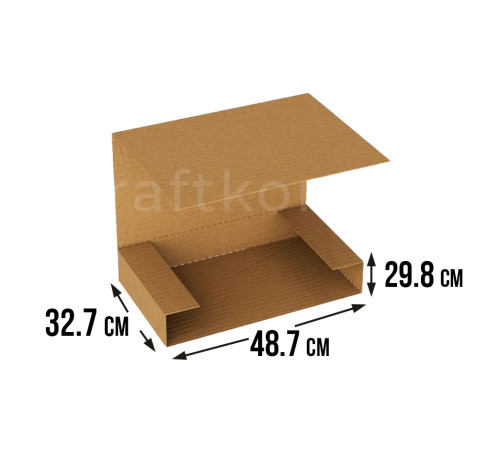 Fefco 400 - Оберточный короб с дном и оборотом по кругу 48.7х32.7х29.8 см