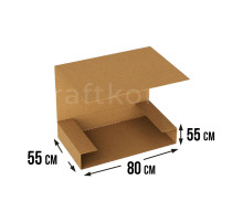 Fefco 400 - Оберточный короб с дном и оборотом по кругу 80х55х55 см