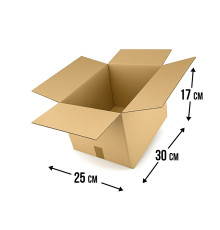 Fefco 201 - Коробка четырехклапанная со стыкующимися внешними клапанами 30х25х17 см