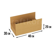 Fefco 401 - Оберточный короб со стыкующимися внешними клапанами 40х30х20 см