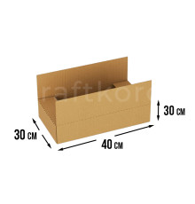 Fefco 401 - Оберточный короб со стыкующимися внешними клапанами 40х30х30 см