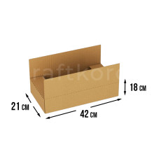 Fefco 401 - Оберточный короб со стыкующимися внешними клапанами 42х21х18 см