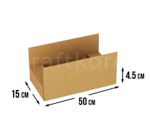 Fefco 401 - Оберточный короб со стыкующимися внешними клапанами 50х15х4.5 см